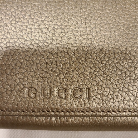 Gucci Continental Bronze Metallic Long Leather Wallet - Picture 2 of 16